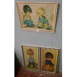 3 retro prints of boys