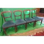 Set of 4 antique dining chairs