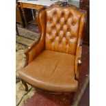 French leather armchair