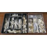 Large collection of flatware