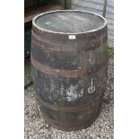 Oak cask whiskey barrel