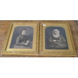 Pair of Victorian prints in gilt frames