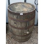 Oak cask whiskey barrel