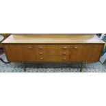 Mid century teak sideboard by White and Newton Ltd - Approx size W: 193cm D: 43cm H: 74cm