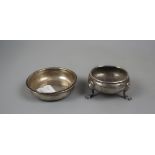 Hallmarked silver salt together with hallmarked silver bowl - Approx gross weight 105g