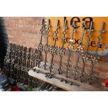 Set of 30 Victorian cast iron balusters - Approx height of each 83cm