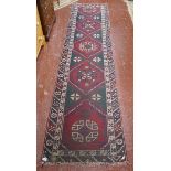Antique patterned runner - Approx size: 307cm x 74cm