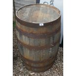 Oak cask whiskey barrel