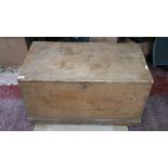 Pine box - Approx size: W: 86cm D: 47cm H: 49cm