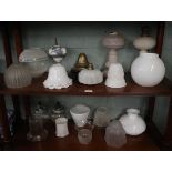 Collection of oil lamp parts