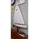 Radio controlled yacht together transmitter etc - Approx height: 177cm
