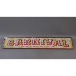 Wooden Carnival sign