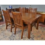 Dining table together 4 matching chairs - Approx size of table: L: 183cm W: 101cm H: 78cm