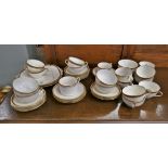 Collection of gilt rimmed china