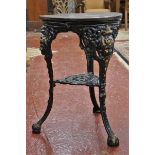 Cast iron pub table