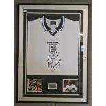 Paul Gascoigne singed shirt with C.O.A 18.06.96 England vs Netherlands