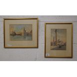 2 watercolour paintings signed GS 1908