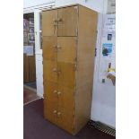 Vintage school lockers - Approx size: W: 65cm D: 52cm H: 181cm