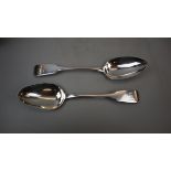 Pair of hallmarked silver spoons - Approx 154g