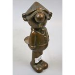 Heavy vintage bronze figure of Andy Capp - Approx height: 23cm