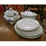 Collection of china to include tureens