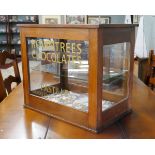 Display cabinet marked Rowntrees chocolates and pastels
