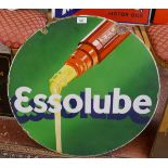 Original double sided enamel sign - Essolube