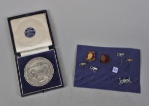 Collection of Austin related badges together with a Jubilee presentation medal