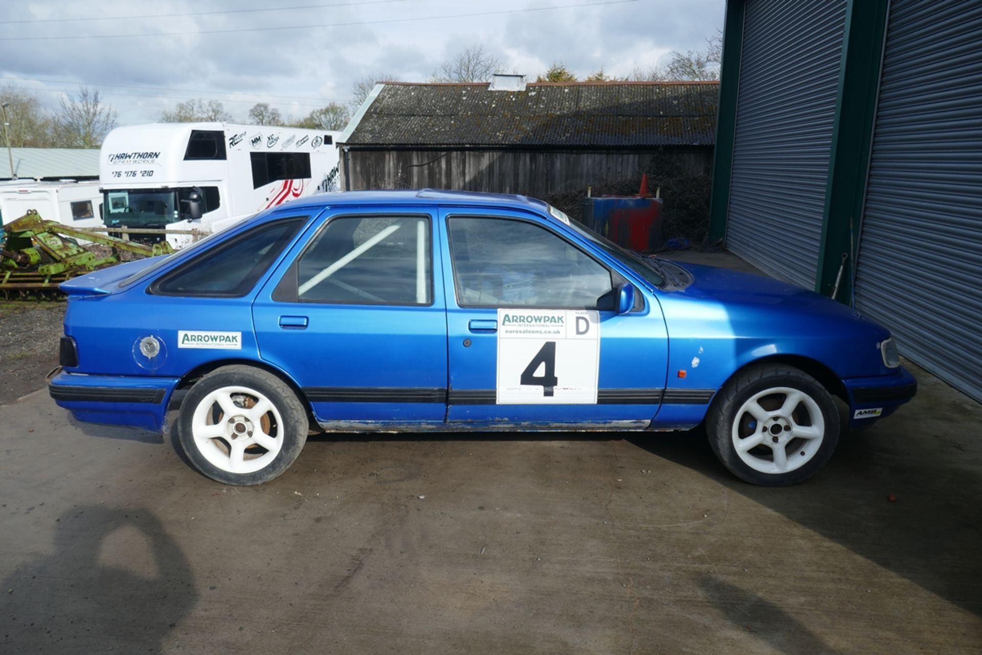 H reg 1990 Ford Sierra 4x4 rally car with V6 Cosworth engine running order with roll cage, fuel cell - Image 2 of 15