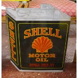 Original double sided enamel sign - Shell Motor Oil