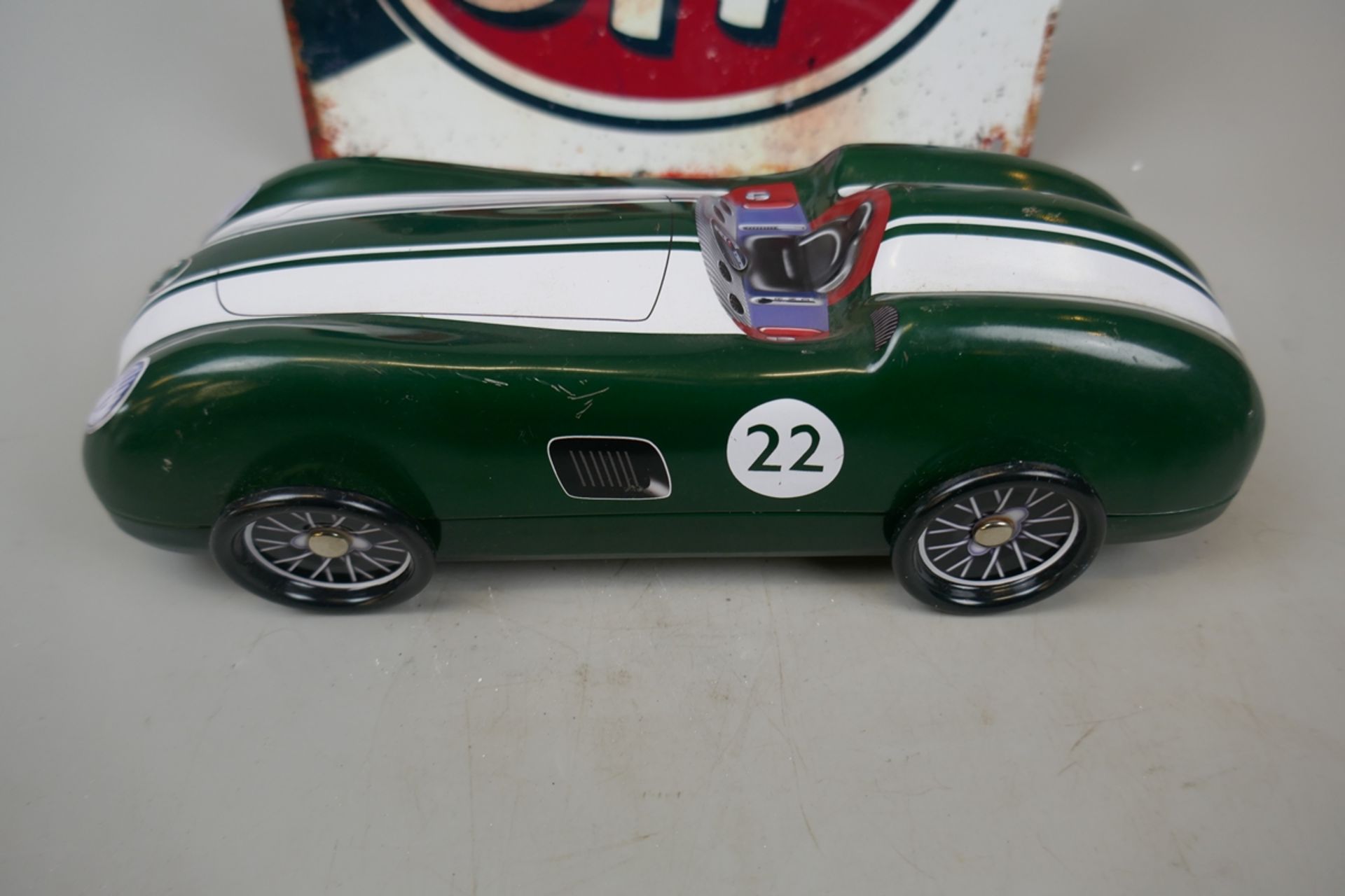 STP sign together with a model car - Image 2 of 3