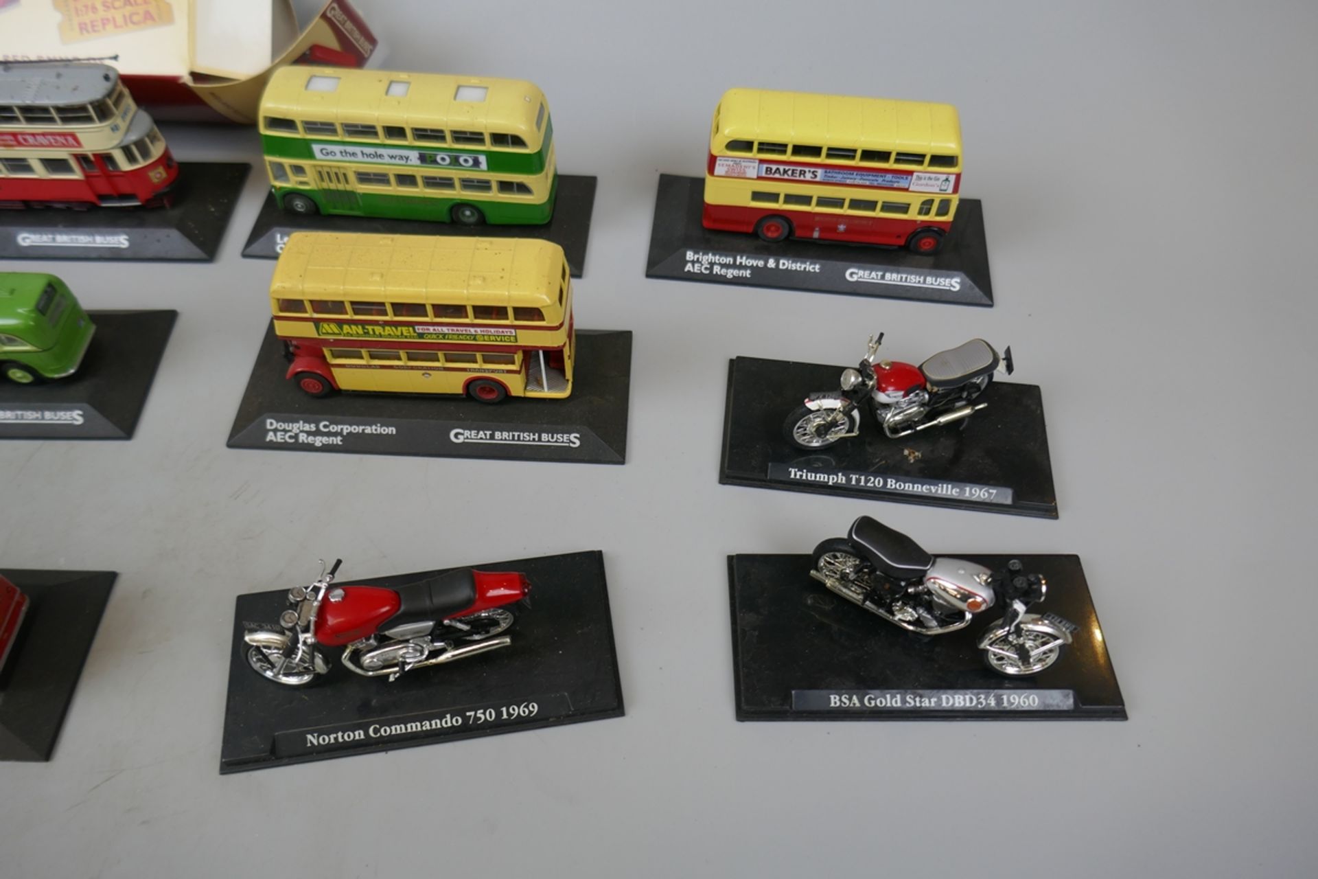 Collection of die cast trams, buses & motorcycles - Image 2 of 4