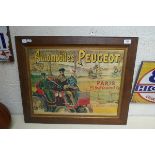 Framed Automobiles Peugeot print