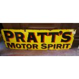 Pratt's Motor Spirit enamel sign