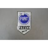 Small Fiat service enamel sign