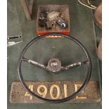 A35 steering wheel number plate etc