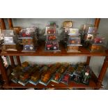 Large collection of miniature tractor models
