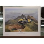 Artist signed L/E James Bond print by Robert Tomlin - Little Nellie from the film YouÿOnly Live