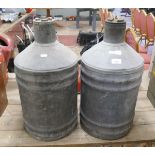 2 Vintage galvanised fuel cans