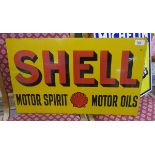 Original double sided enamel sign - Shell Motor Spirit