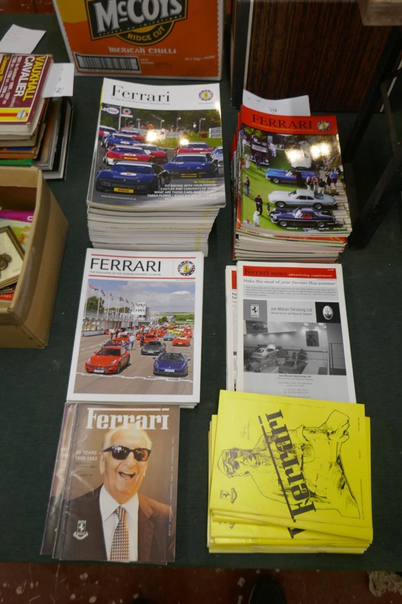 Very large collection of Ferrari owners club magazines