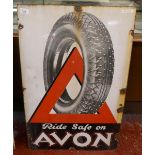 Original Avon Tires enamel sign