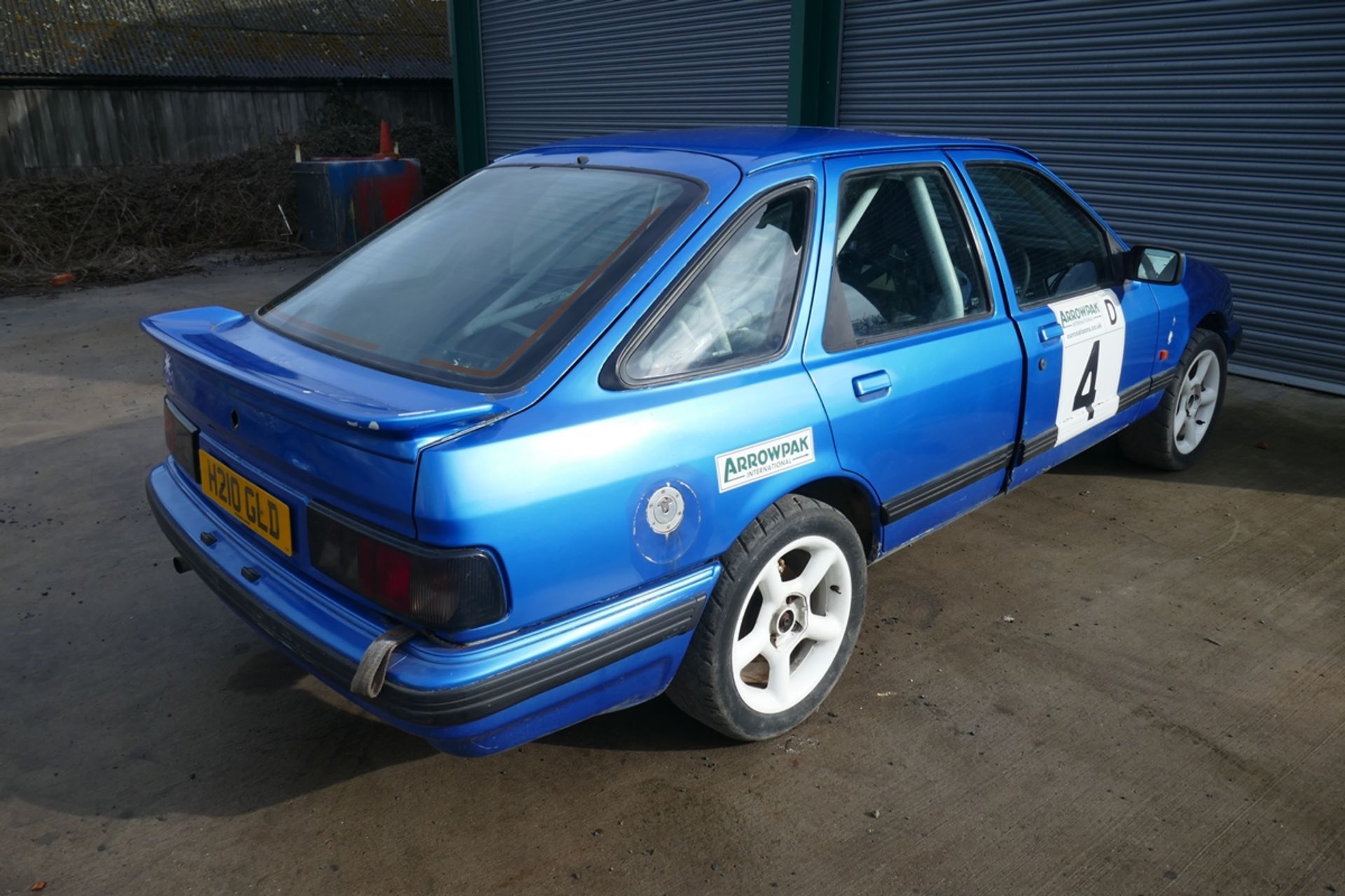 H reg 1990 Ford Sierra 4x4 rally car with V6 Cosworth engine running order with roll cage, fuel cell - Image 3 of 15