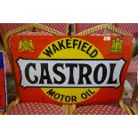 Original enamel sign - Castrol Motor OilÿWakefield