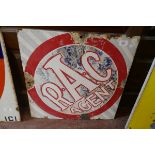 Original double sided RAC agent enamel sign