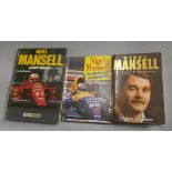 Autographed Nigel Mansell autobiography together with other Nigel Mansell books