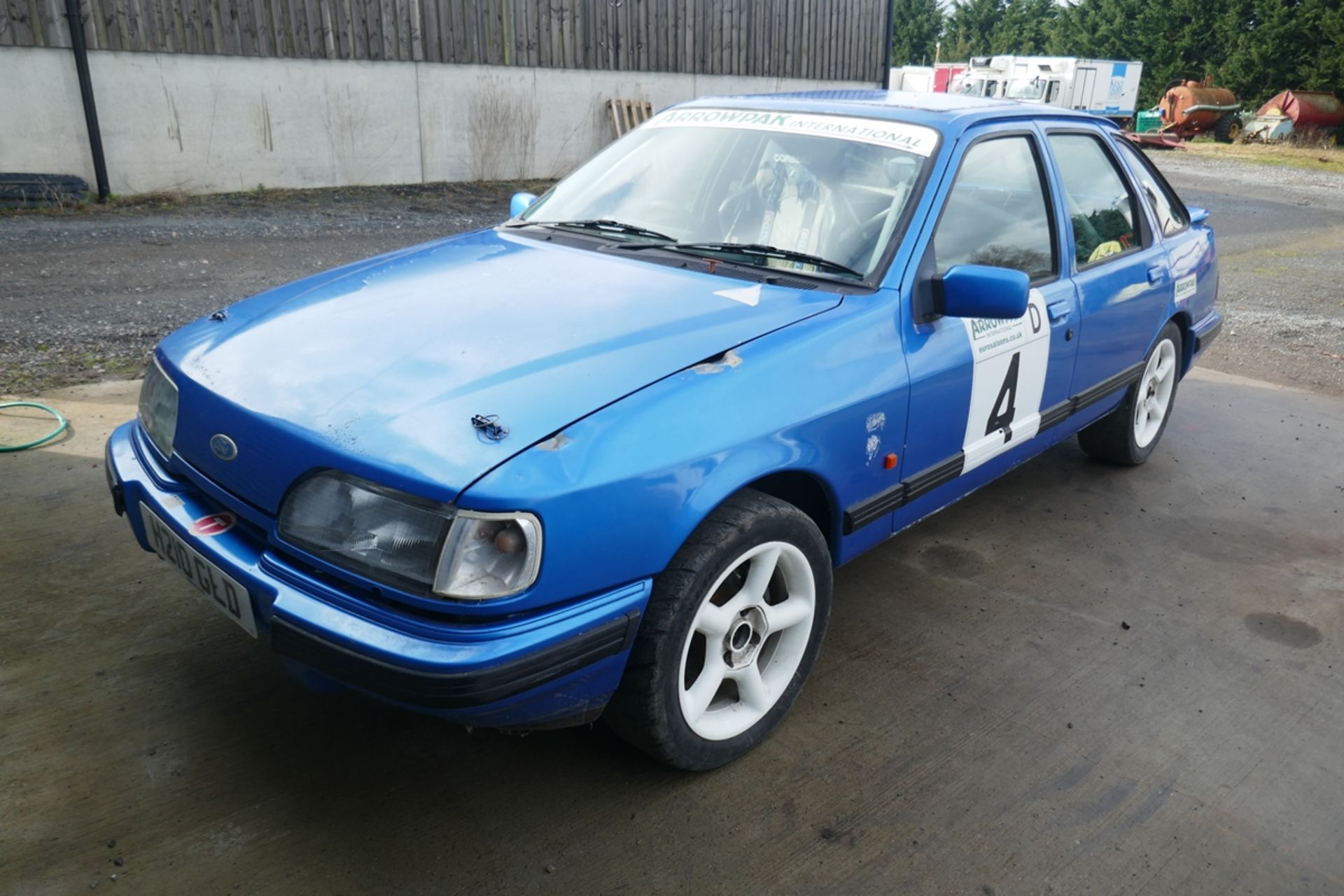 H reg 1990 Ford Sierra 4x4 rally car with V6 Cosworth engine running order with roll cage, fuel cell