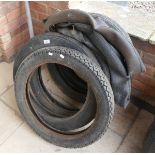 Collection of motorcycle tyres & tubes