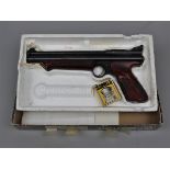 Crossman 1300 Medalist .22 pump action target pistol with pellets and paperwork