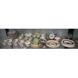 Collection of ceramics and glass to include wedgwood, Shelley etc